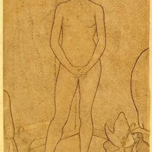 Georges Seurat, Study after The Models, French, 1859-1891, 1888, pen