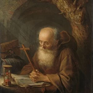 A Hermit Hermit Old man glasses meditating crucifix