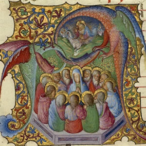 Initial A Pentecost Attributed Stefano da Verona