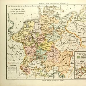 Map of Germany in the 16th Century