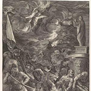 Martyrdom St Lawrence 1571 Engraving Sheet 19 13 / 16 x 13 3 / 4