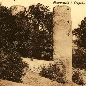 Ruins Saxony Burg Frauenstein Erzgebirge 1906