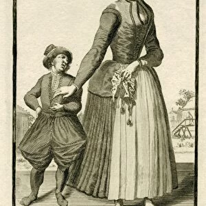 Woman from Friesland, Pieter van den Berge, in or after 1694 - 1737