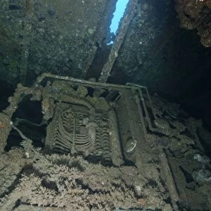 Machinery inside of the Seven Skies Wreck, Indonesia