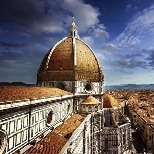 Piazza del Duomo with Basilica of Saint Mary of the Flower, Florence, Italy