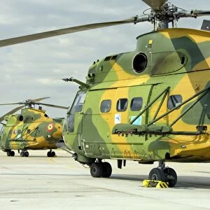 Romanian Air Force IAR-330 helicopter at Konya Air Base, Turkey