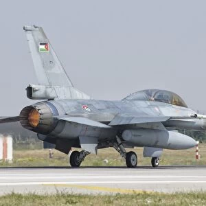 A Royal Moroccan Air Force Mirage F1 preparing for takeoff