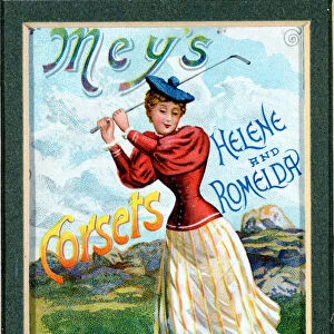 Advertisement for corsets, late 19th century