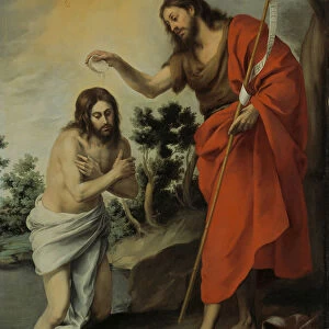 The Baptism of Christ, 1655. Artist: Murillo, Bartolome Esteban (1617-1682)
