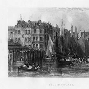 Billingsgate, London, 19th century. Artist: J Woods