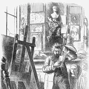 A bohemian artist in his studio, (1859?)