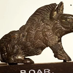 Bronze Boar found at Colchester, Essex, Roman Period, c2nd-3rd century