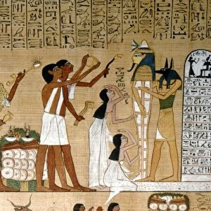 Ceremony of Opening the Mouth of the Mummy before the Tomb, c1300BC