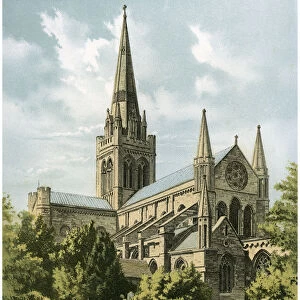 Chichester Cathedral, Sussex, c1870. Artist: Hanhart