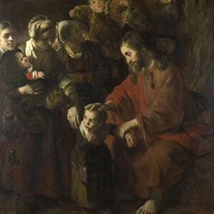 Christ blessing the Children, 1652. Artist: Maes, Nicolaes (1634-1693)