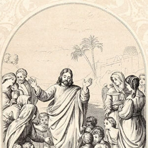 Christ blessing the little children, c1880