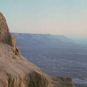 Cliffs of Masada at sunrise