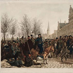 Cossacks in Hamburg, 18 March 1813, 1813. Artist: Suhr, Christoph (1771-1842)