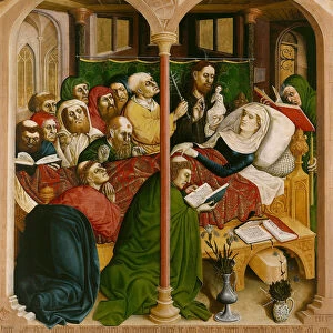 The death of Mary. The Wings of the Wurzach Altar, 1437. Artist: Multscher, Hans (c. 1400-1467)