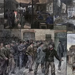 Distress in the East End of London, 1886. Artist: Charles Joseph Staniland