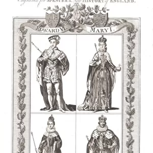 English Kings and Queens with coats of Arms. Published by Alex Hogg February 15th 1794 Artist: Alex Hogg