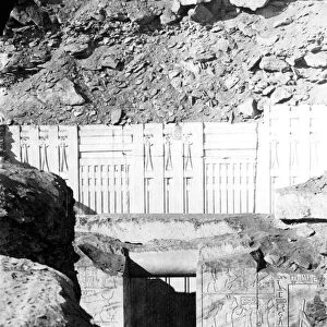 Entrance to ruins, Egypt, 1863-1864. Artist: Emmanuel Rouge