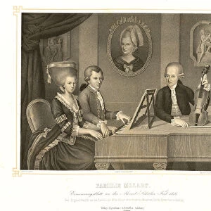Family Mozart. Artist: Croce, Johann Nepomuk, della (1736-1819)