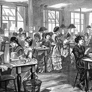 Female telegraph workers, 1871