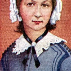 Florence Nightingale, taken from a series of cigarette cards, 1935