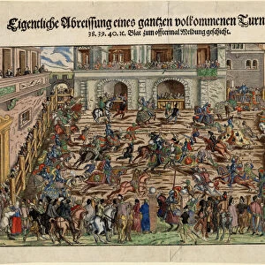 German Knight Tournament, ca 1530. Artist: Anonymous