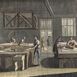 Grinding and polishing plate glass, 1760