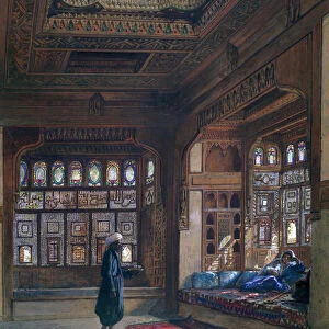 The Harem of Sheikh Sadat, Cairo, 1870. Artist: Frank Dillon