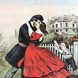 Home from the War, 1865. Artist: Currier and Ives