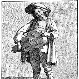 A hurdy-gurdy player, 1737-1742. Artist: Bouchardon