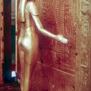 Isis the protective goddess guarding the Canopic Shrine, Tomb of Tutankhamun, Cairo