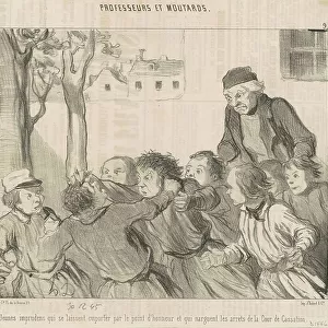 Jeunes imprudens qui se laiseent emporter... 19th century. Creator: Honore Daumier