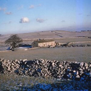 Limestone Walls in winter, Peak District, Derbyshire, 20th century. Artist: CM Dixon