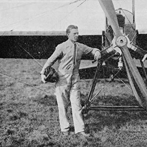 London-Paris Air Race: the winner, Mr WL Brock, the American racing pilot, 1914, (1934). Artist: Flight Photo
