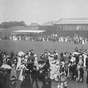 Lords Cricket Ground, the luncheon interval, London, c1899. Artist: RW Thomas