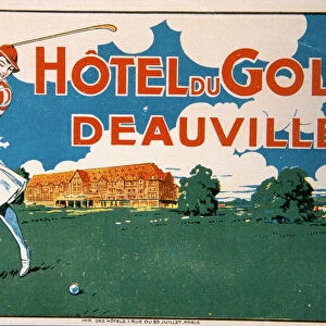 Luggage label, Hotel du Golf, Deauville, French, 1920s