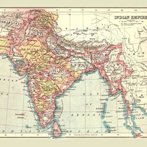 Map of the Indian Empire, 1902. Creator: Unknown