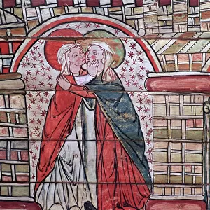 Norwegian painting of the Virgin Mary and St Anne, 13th century