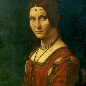 Portrait of an Unknown Woman (La Belle Ferroniere), c1490. Artist: Leonardo da Vinci