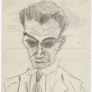 Portrait of Walter Hasenclever (1890-1940), Early 1930s. Artist: Werfel, Franz (1890-1945)