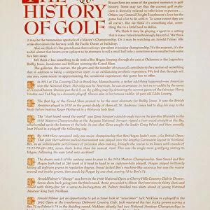 Poster illustrating The History of Golf, c1970