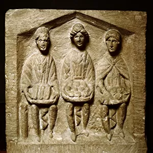 Relief of 3 mother-goddesses, Cirencester, Gloucestershire, England, Roman period