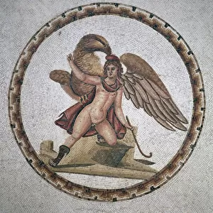 Roman mosaic of Ganymede and Zeus, 3rd century