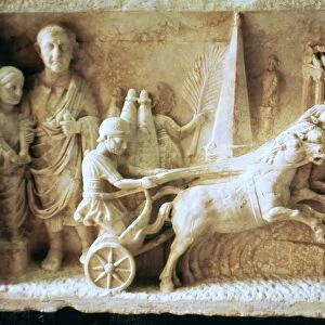 Roman relief of a chariot race