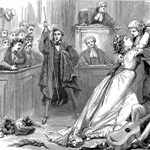 A scene from Trial by Jury, 1875. Artist: David Henry Friston