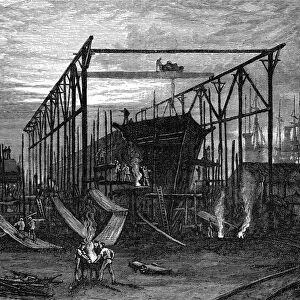 Shipyards on the Tyne, c1880